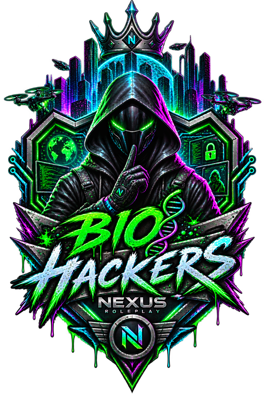 Brasão oficial BIO HACKERS